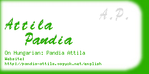 attila pandia business card
